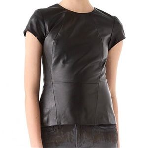 Charlotte Ronson Leather Top